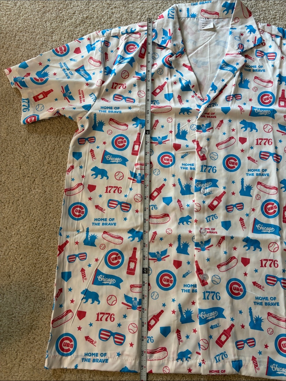 Chicago Cubs Jim Beam Short Sleeve Button Down Hawaiian Shirt -Adult Size XL New - Picture 11 of 12